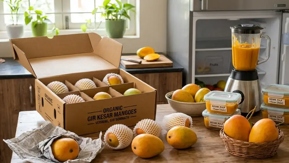 how to store kesar mango